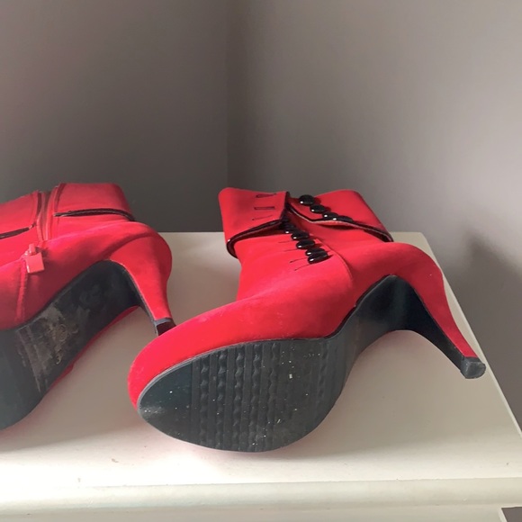 Valentine ready♥️🔥Red ankle velveteen material,🔥 - Picture 3 of 4